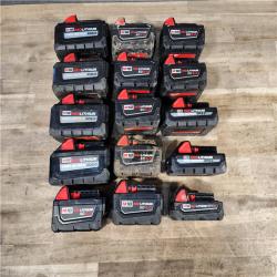 HOUSTON LOCATION - AS-IS MILWAUKEE BATTERY PACK QTY - 15