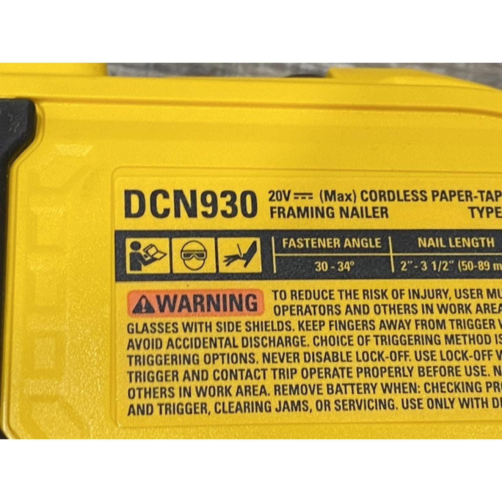 AS-IS DEWALT 20V 30 Degree Cordless Framing Nailer (Tool-Only)