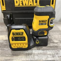 AS-IS DEWALT 20V Max Cordless Lithium-Ion Green Cross-Line Laser Level Kit