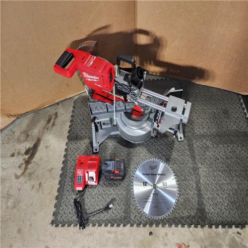 HOUSTON LOCATION - AS-IS Milwaukee M18 Fuel 12 in. Cordless Brushless Dual-Bevel Compound Miter Saw Kit (Battery & Charger)