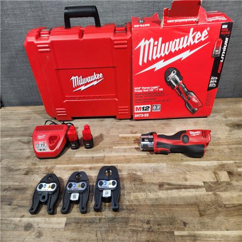 HOUSTON LOCATION - AS-IS M12 12-Volt Lithium-Ion Force Logic Cordless Press Tool Kit (3 Jaws Included) with Two Battery and Hard Case