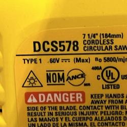 AS-IS DEWALT FLEXVOLT 60V MAX Cordless Brushless 7-1/4 in. Circular Saw with Brake (Tool Only)