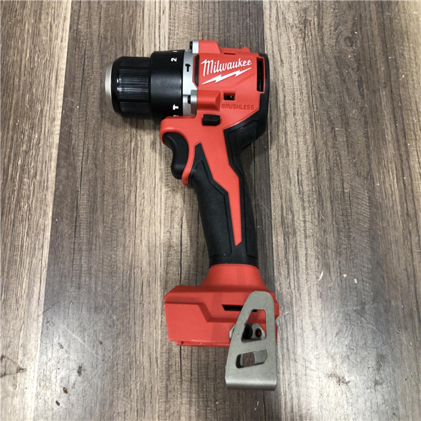 AS-IS Milwaukee 18V Lithium-Ion Brushless Cordless 1/2 in. Compact Hammer Drill/Driver (Tool-Only)