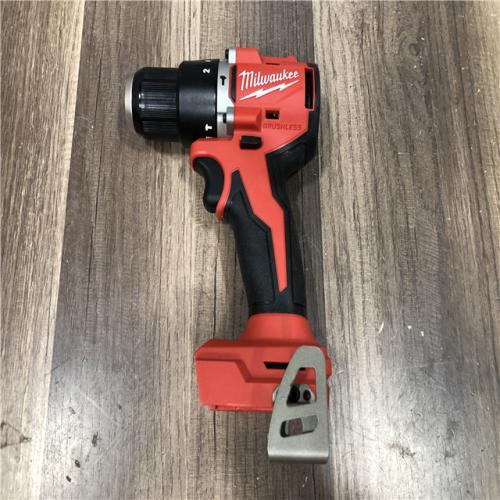 AS-IS Milwaukee 18V Lithium-Ion Brushless Cordless 1/2 in. Compact Hammer Drill/Driver (Tool-Only)