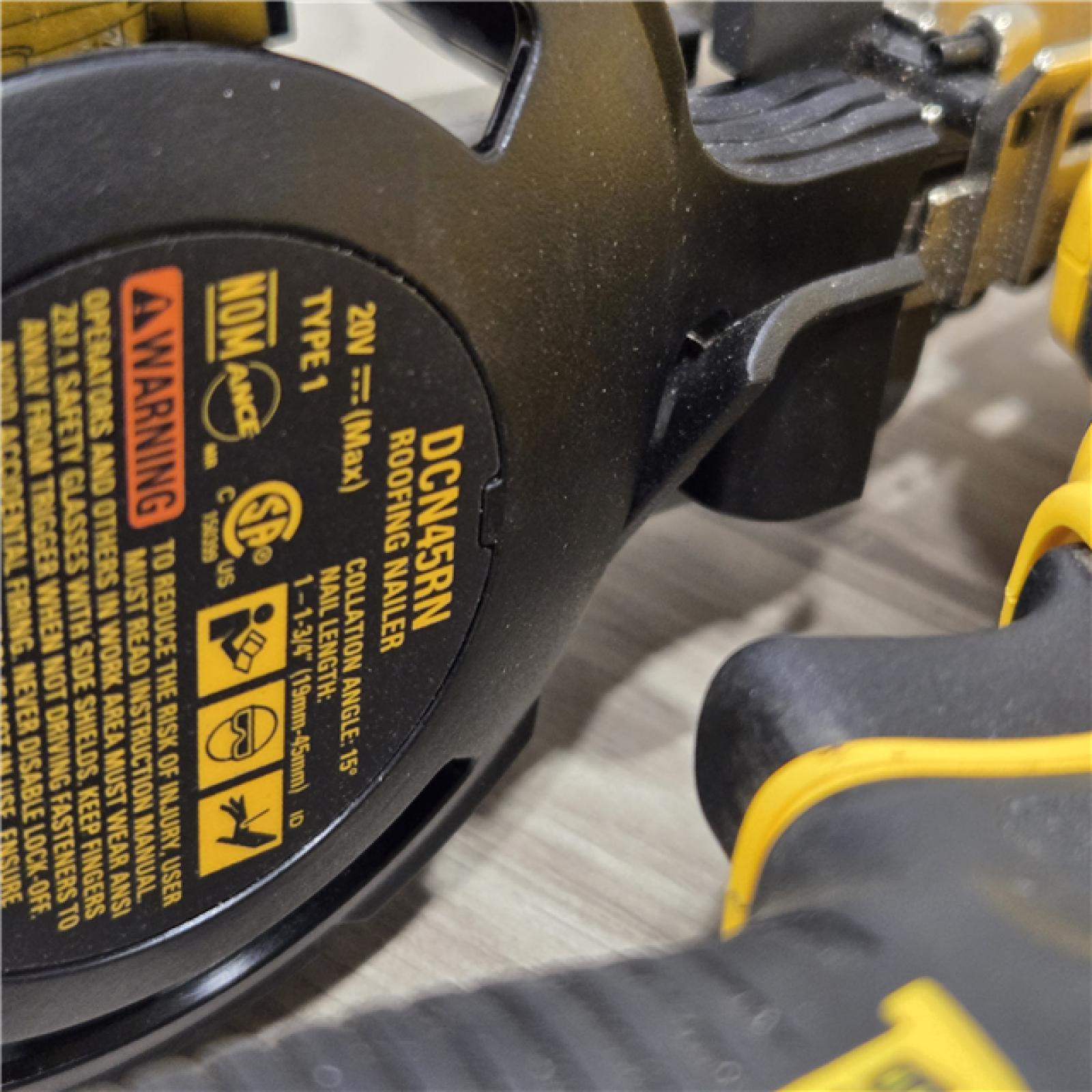 AS-IS DeWalt DCN45RNB 20V Max 15 Degree Cordless Coil Roofing Nailer (Tool Only)