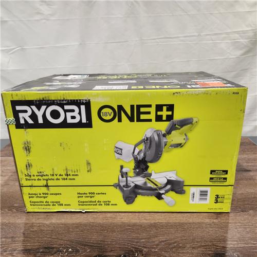 NEW!  RYOBI 18-Volt ONE+ Cordless 7-1/4 in. Compound Miter Saw (Tool Only) with Blade and Blade Wrench