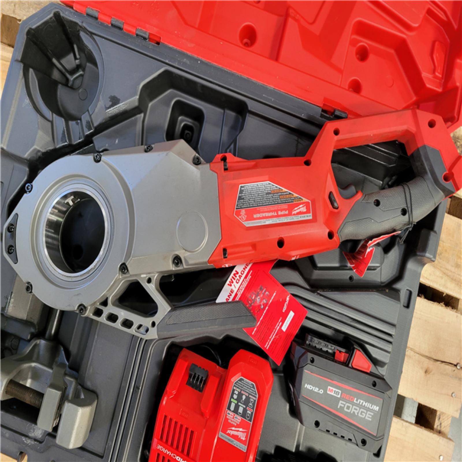 CALIFORNIA AS-IS Milwaukee Pipe Threader  Includes (2) Batteries  Charger & Hard Case