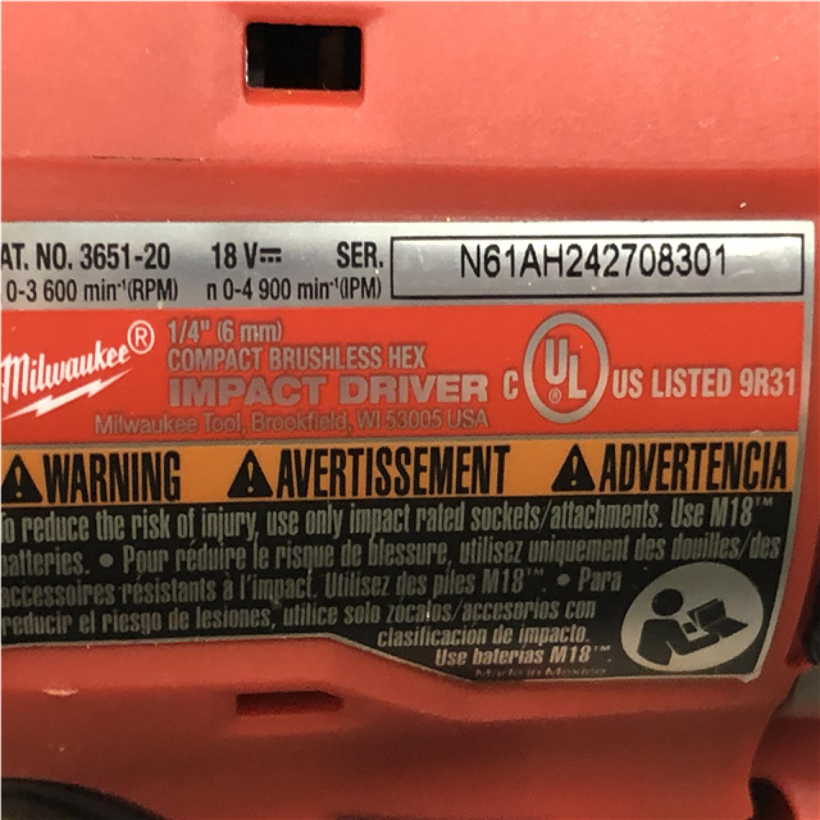 AS-IS Milwaukee M18 Cordless Brushless 4 Tool Combo Kit