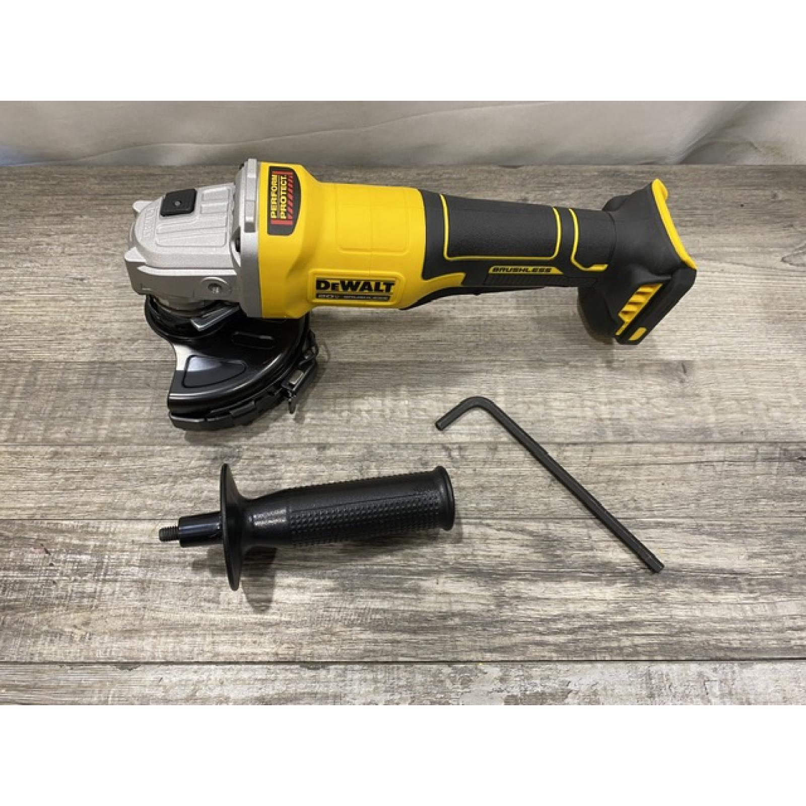 AS-IS DEWALT 20V MAX Cordless Brushless 4-1/2 in. Angle Grinder with Paddle Switch (Tool Only)