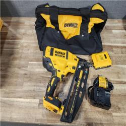 Houston Location AS-IS DEWALT 20V MAX XR 16-Gauge Electric Cordless Angled Finishing Nailer Kit