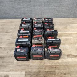 HOUSTON LOCATION - AS-IS MILWAUKEE BATTERY PACK QTY - 15