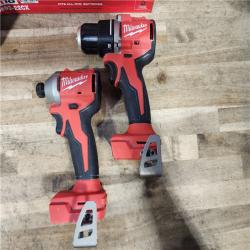 HOUSTON LOCATION - AS-IS Milwaukee 18-Volt Lithium-Ion Brushless Cordless Compact Hammer Drill/Impact Combo Kit
