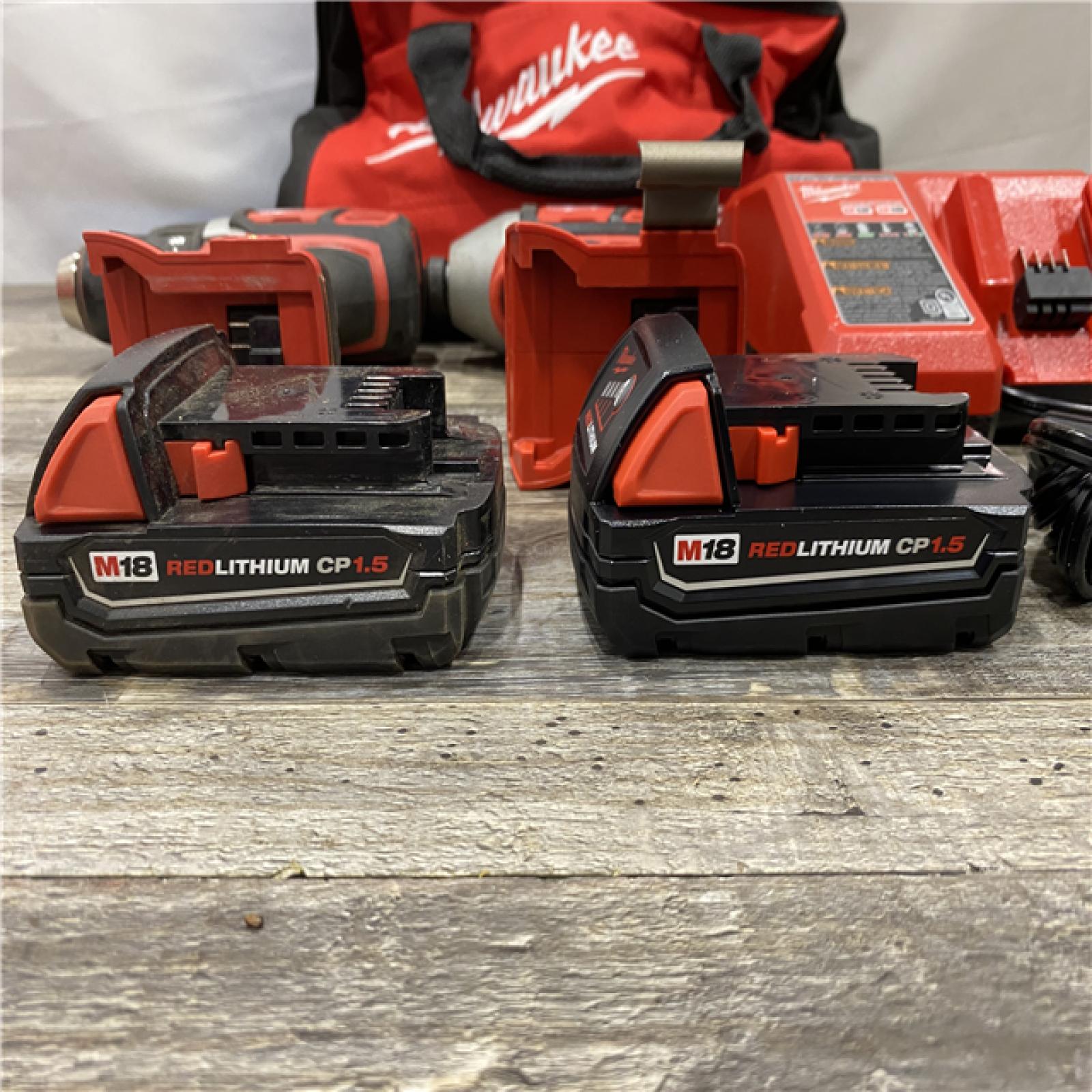 AS-IS Milwaukee 18V Lithium-Ion Cordless Drill Driver/Impact Driver Combo Kit