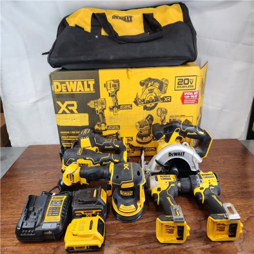 AS-IS DEWALT 20-Volt MAX Lithium-Ion Brushless Cordless (7-Tool) Combo Kit