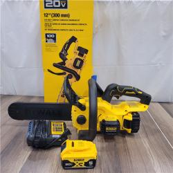 AS-IS   DEWALT 20V MAX Compact 12 Brushless Cordless Chainsaw Kit