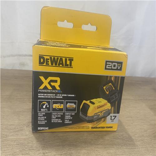 NEW DEWALT 20V MAX XR POWERSTACK Lithium-Ion Battery Starter Kit with 1.7Ah Battery and Charger