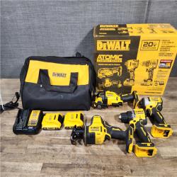 HOUSTON LOCATION - AS-IS DEWALT ATOMIC 20-Volt Lithium-Ion Cordless Brushless Combo Kit (4-Tool)