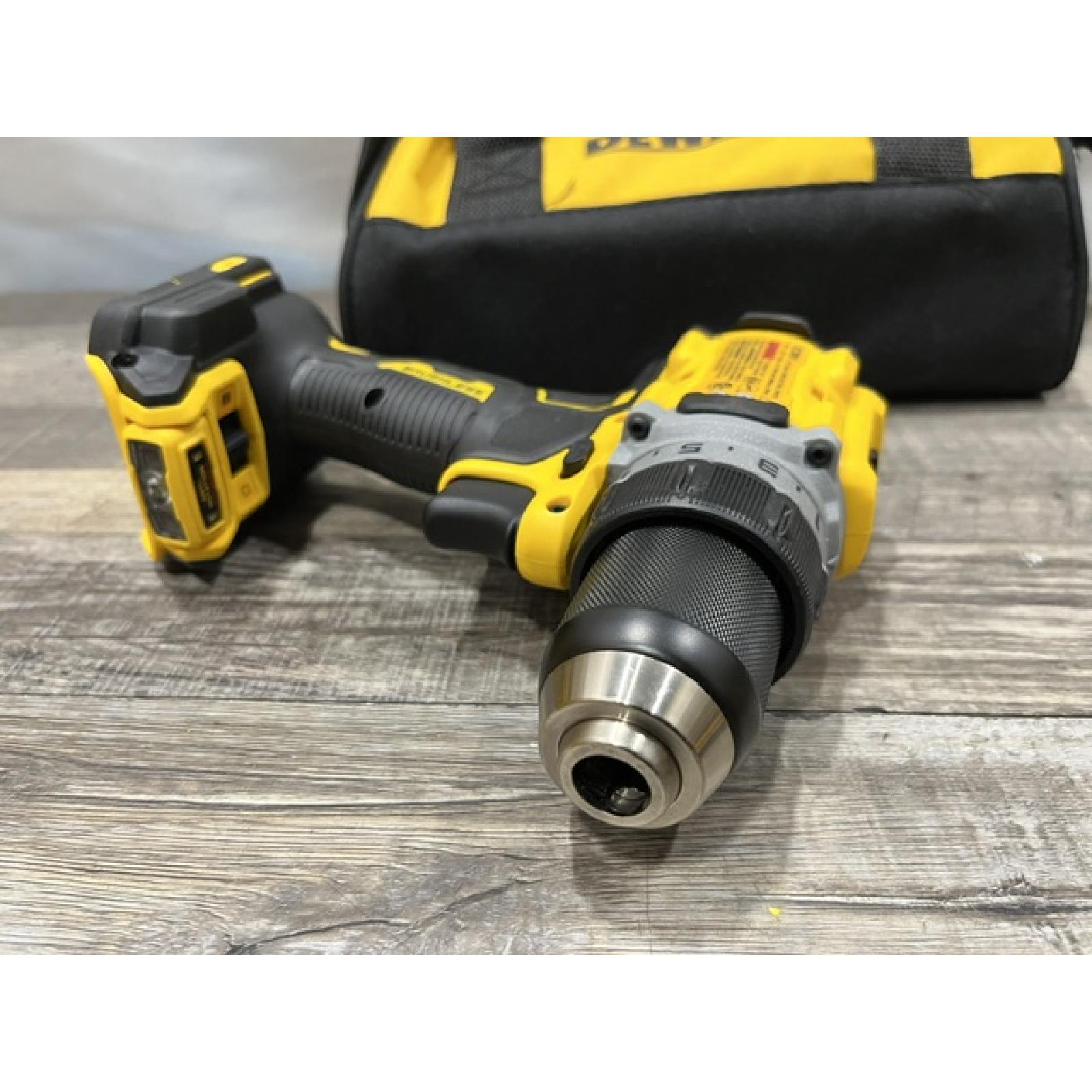AS-IS DEWALT 20V XR Lithium-Ion Cordless Brushless 1/2 in. Drill/Driver Kit