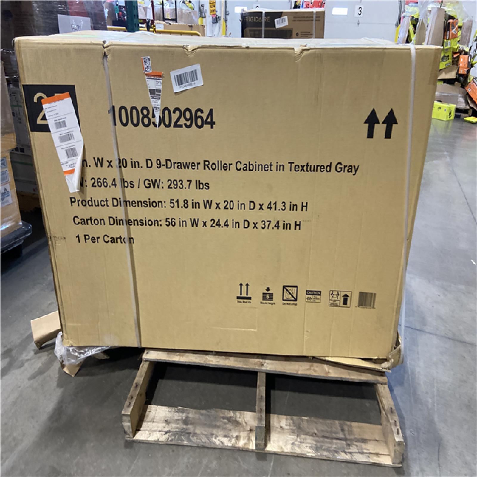 DALLAS LOCATION - Husky Heavy-Duty 52 in. W x 20 in. D 9-Drawer Matte Gray Rolling Tool Cabinet
