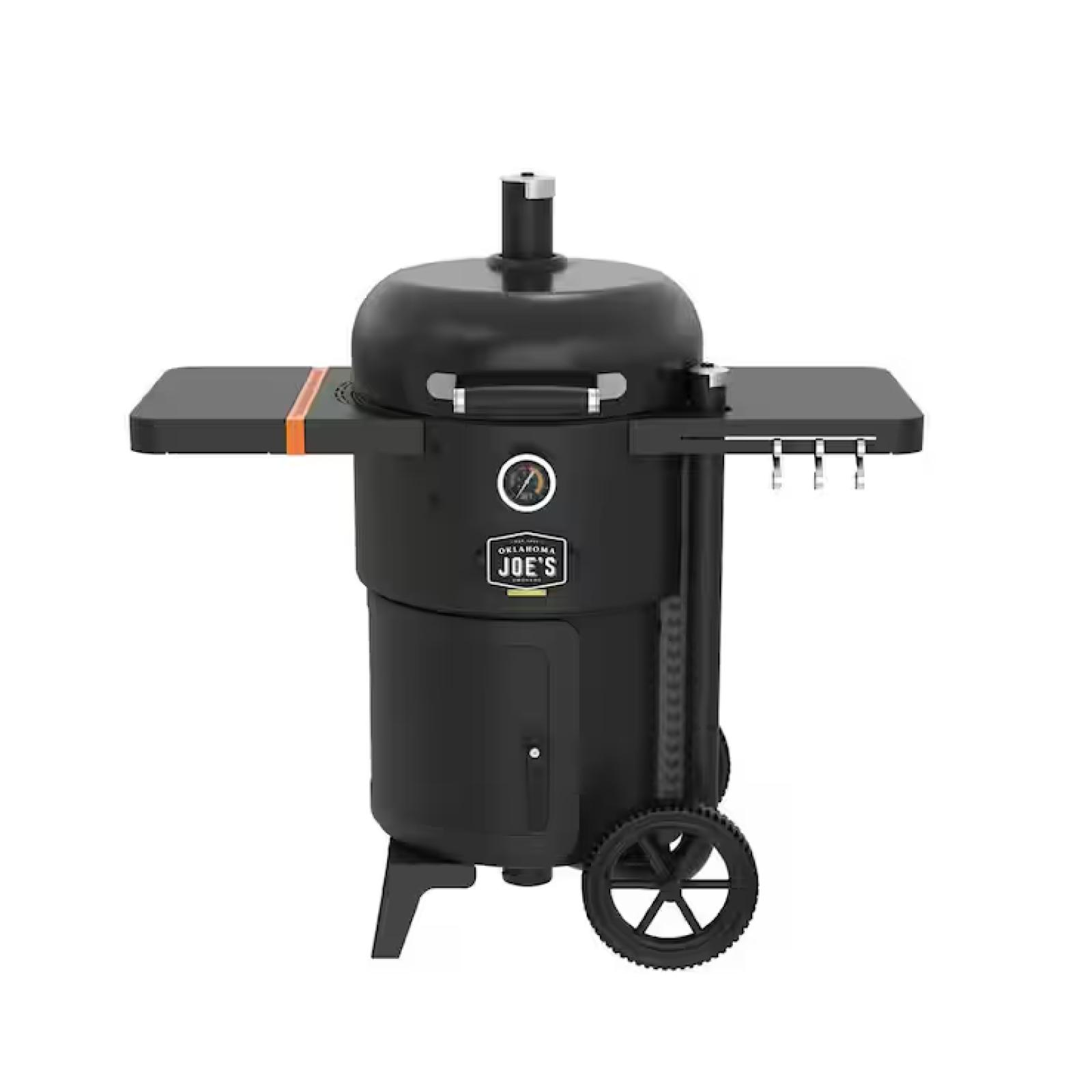DALLAS LOCATION - OKLAHOMA JOE'S Bronco 18 in. Heavy Duty Charcoal Drum Smoker and Grill with 284 sq. in. Cooking Area in Black PALLET - (3 UNITS)
