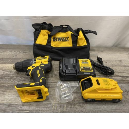 AS-IS DEWALT ATOMIC 20V Cordless 1/2 in. Compact Hammer Drill Kit