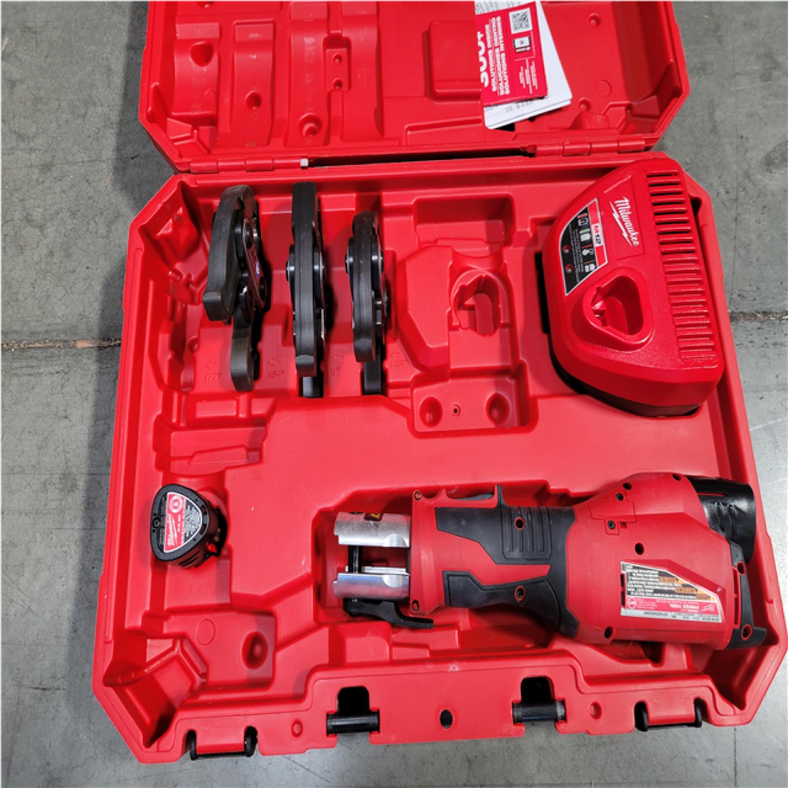 CALIFORNIA AS-IS MILWAUKEE M12 FORCE LOGIC PRESS TOOL