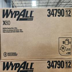 PHoenix Location NEW Wypall GeneralClean X60 Cloths Multi-Task Cleaning Wipes (34790), Strong and Absorbent Towels, White 126 Sheets Per Box Pallet (32-Boxes)