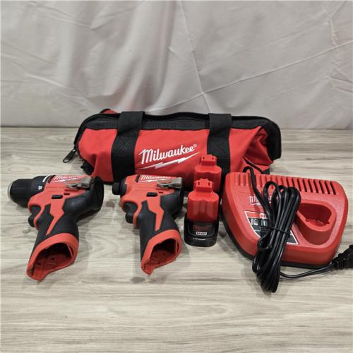 AS-IS Milwaukee M12 Cordless Brushless 2 Tool Combo Kit