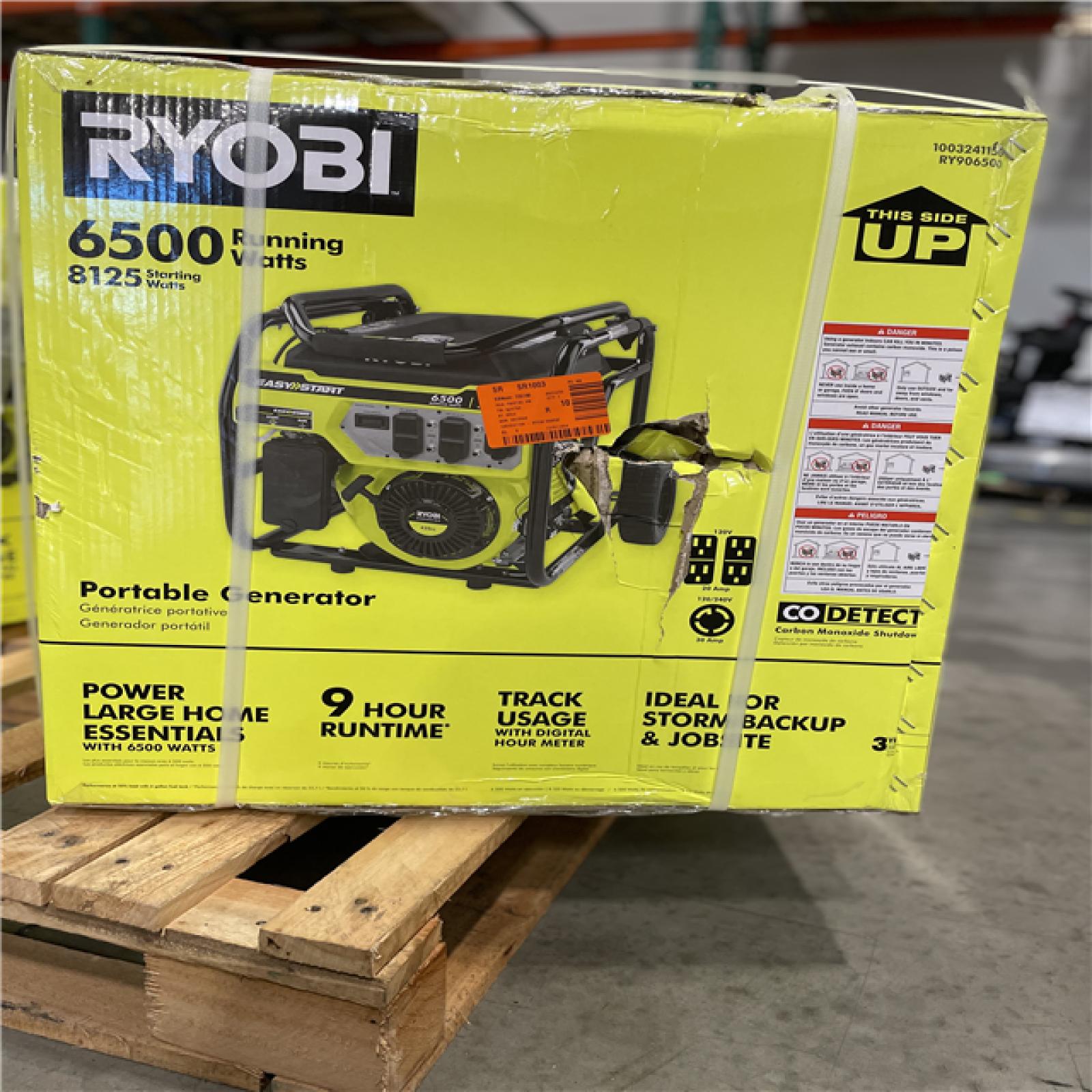 DALLAS LOCATION- RYOBI 6 500-Watt Gasoline Powered Portable Generator