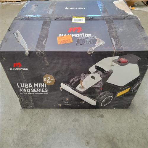 CALIFORNIA AS-IS MAMMOTION LUBA MINI AWD ROBOT LAWN MOWER W/ WALL MOUNT