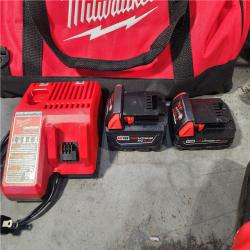 HOUSTON LOCATION - AS-IS Milwaukee M18 18-Volt Lithium-Ion Brushless Cordless Combo Kit (4-Tool) with 2-Batteries, 1-Charger and Tool Bag