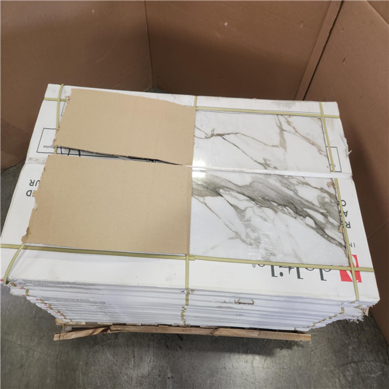 Phoenix NEW Daltile Wenrose Calacatta Topaz 24 in. x 48 in. Polished Porcelain Marble Look Floor and Wall Tile (387 sq. ft./25 case)