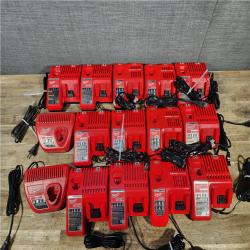 HOUSTON LOCATION - AS-IS MILWAUKEE BATTERY CHARGER PACK QTY - 15