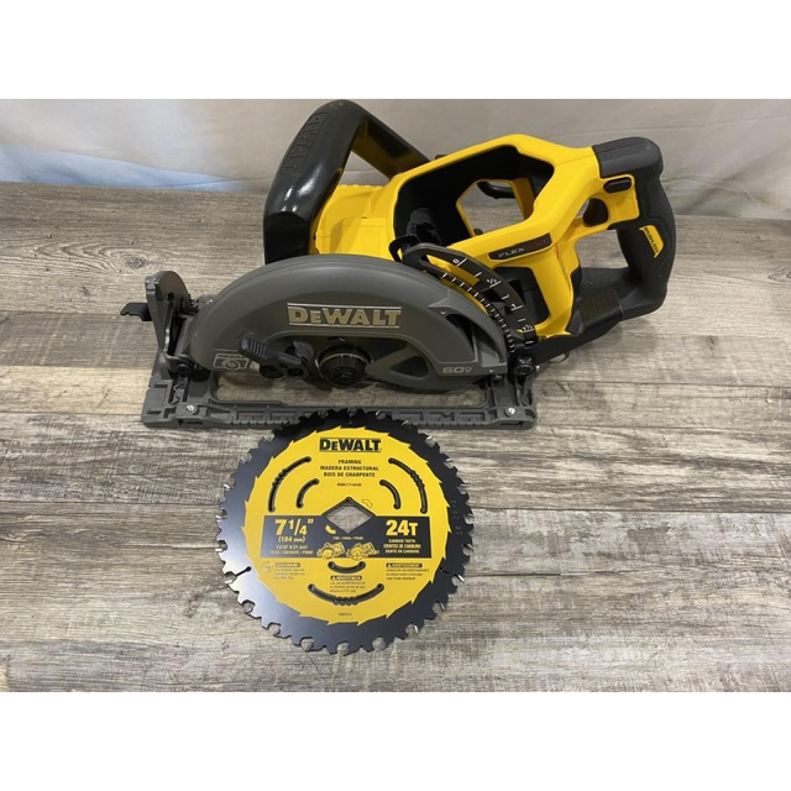 AS-IS DEWALT FLEXVOLT 60V MAX Cordless Brushless 7-1/4 in. Wormdrive Style Circular Saw (Tool Only)