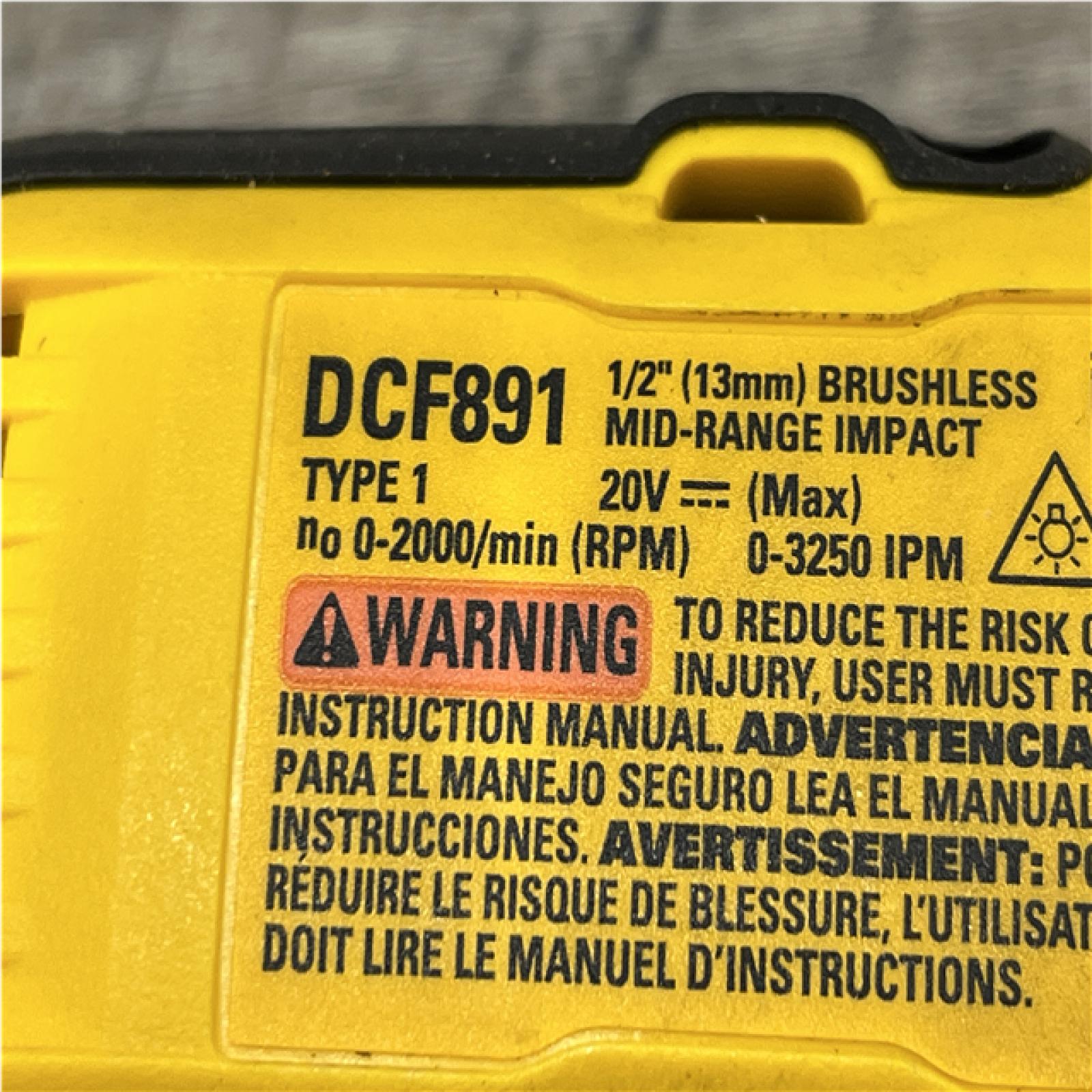 AS-IS DEWALT 20V MAX XR Cordless 1/2 in. Impact Wrench (Tool Only)