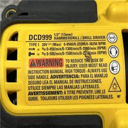 AS-IS DEWALT 20V MAX Brushless Cordless 1/2 in. Hammer Drill/Driver with FLEXVOLT ADVANTAGE (Tool Only)
