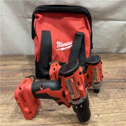 AS-IS M18 18V Lithium-Ion Brushless Cordless Compact Drill/Impact Combo Kit (2-Tool) W/(2) 2.0 Ah Batteries, Charger & Bag