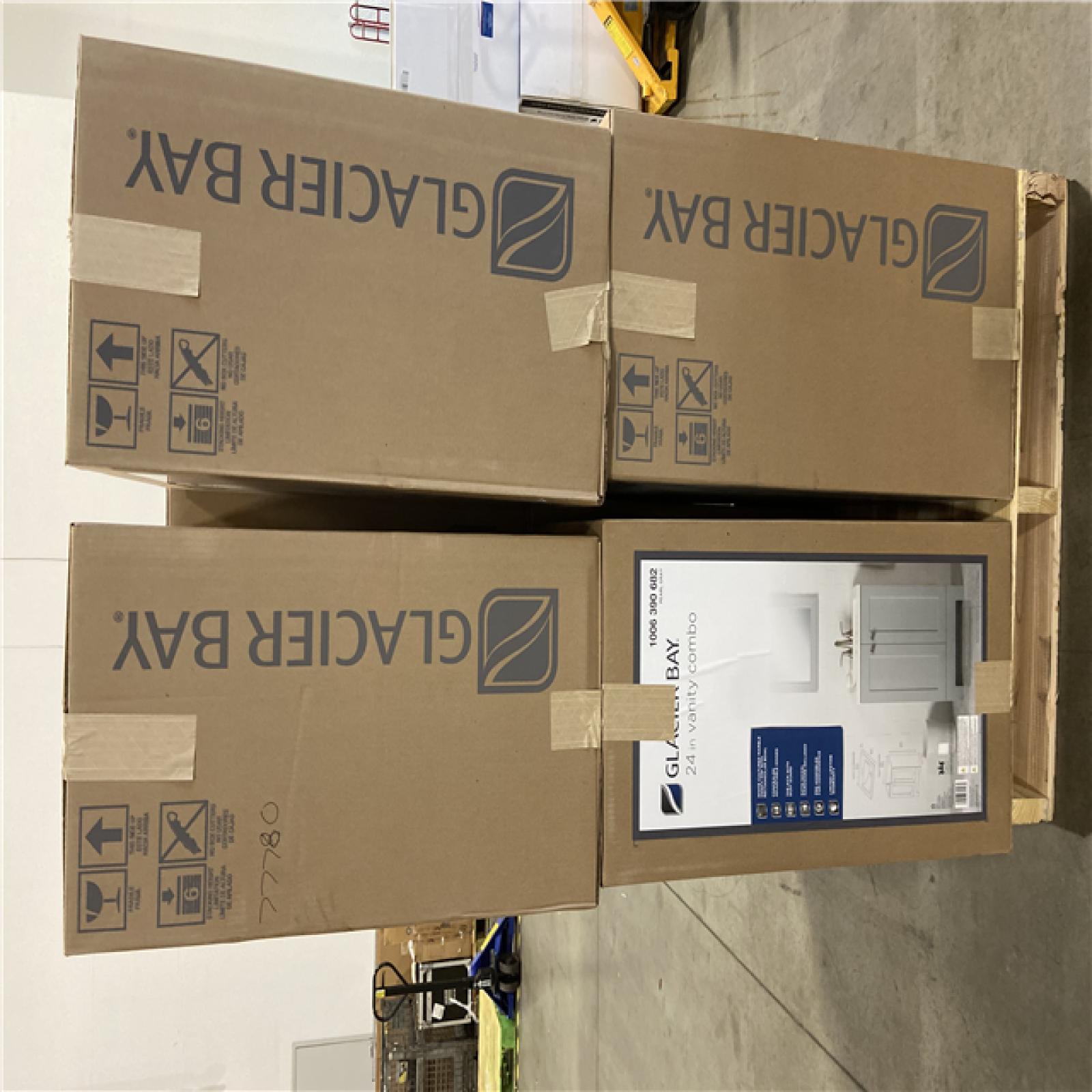 DALLAS LOCATION -  25 in. Single Sink Pearl Gray Bath Vanity with White Cultured Marble Top (Assembled) - 8 UNITS