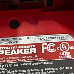 AS-IS Milwaukee M18 Wireless Bluetooth Jobsite Speaker