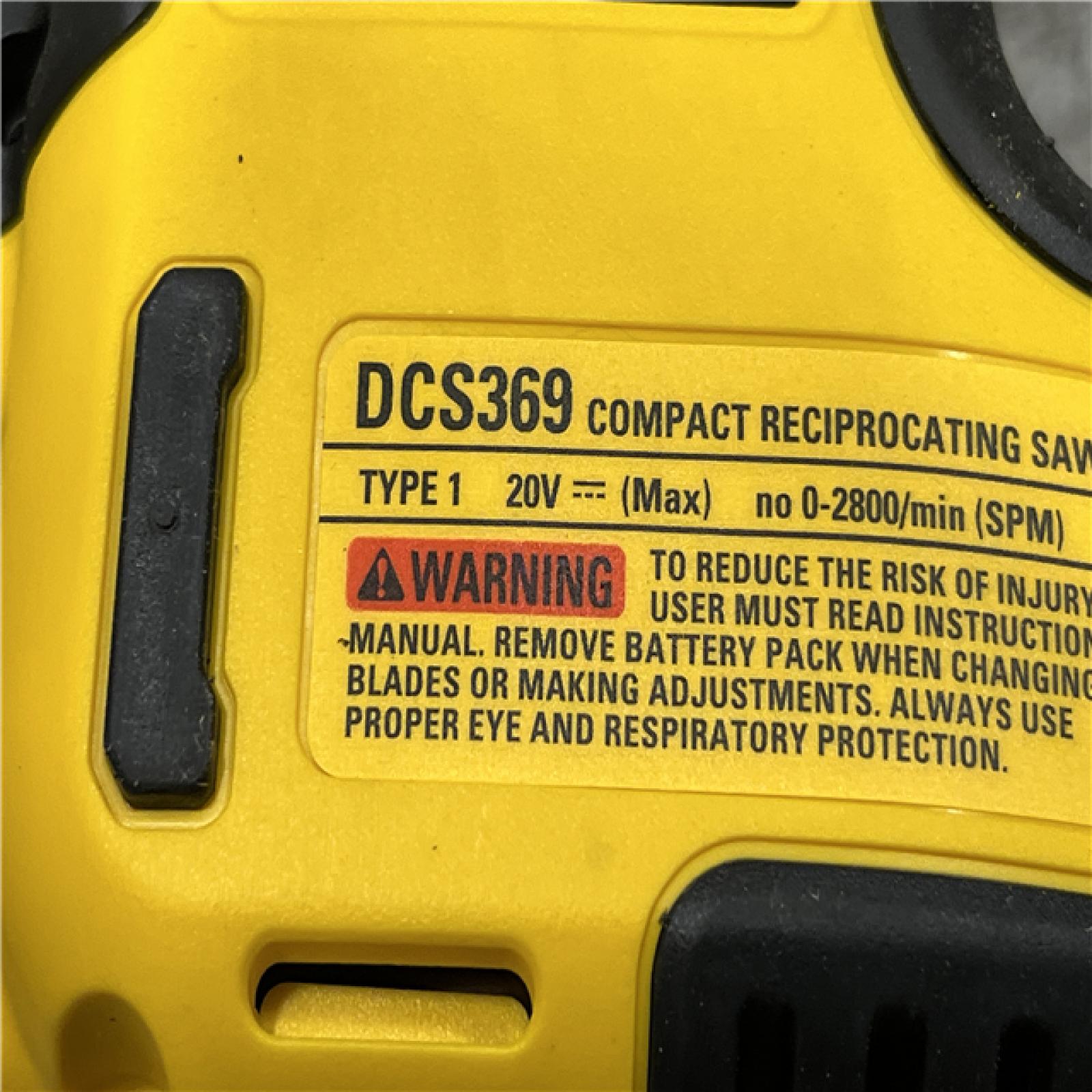 AS-IS DEWALT ATOMIC 20V MAX Cordless Brushless Compact Reciprocating Saw (Tool Only)
