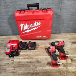 HOUSTON LOCATION - AS-IS MILWAUKEE FUEL 18V Lithium-Ion Brushless Cordless Hammer Drill and Impact Driver Combo Kit