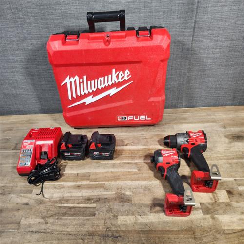 HOUSTON LOCATION - AS-IS MILWAUKEE FUEL 18V Lithium-Ion Brushless Cordless Hammer Drill and Impact Driver Combo Kit