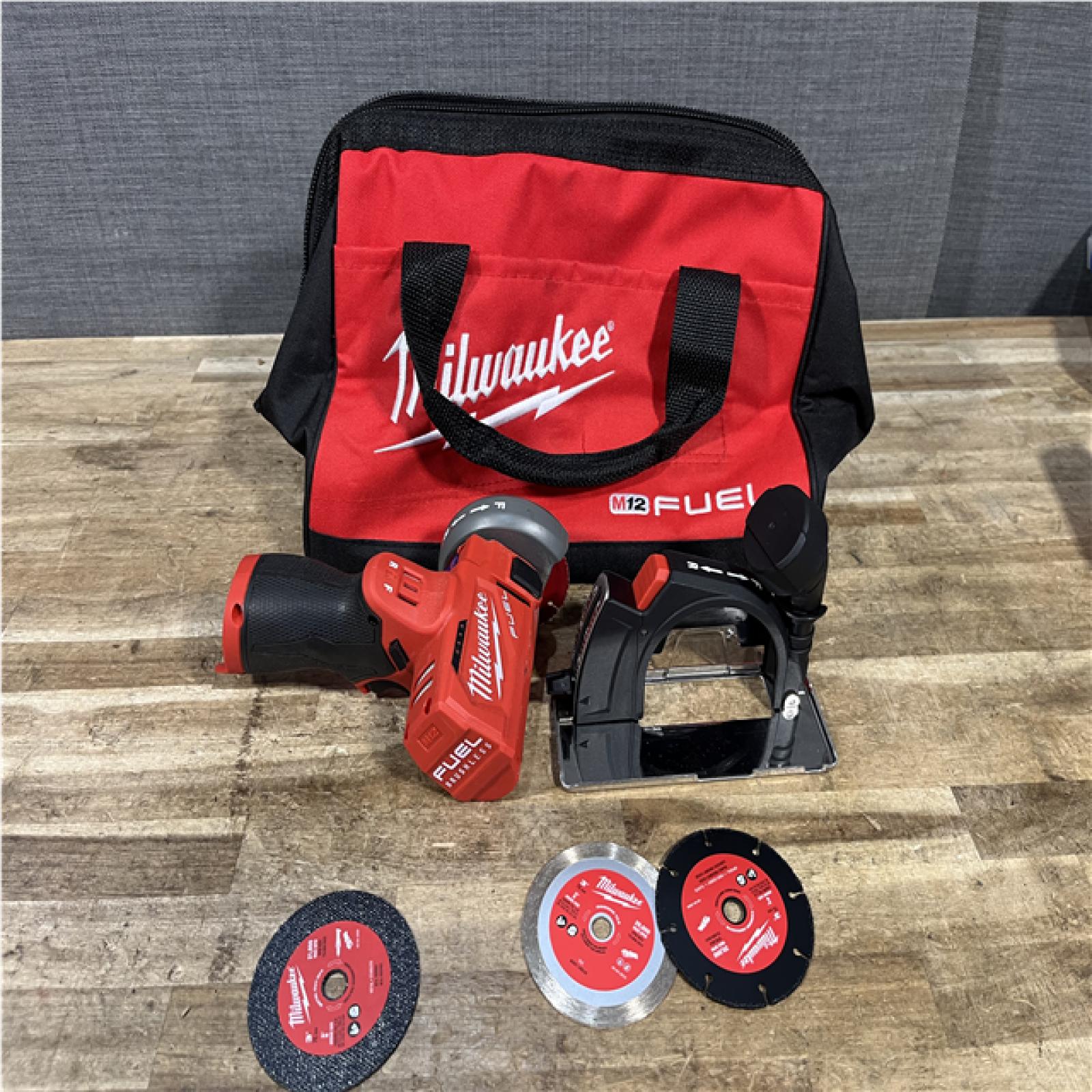 Houston Location AS-IS Milwaukee FUEL 12V Lithium-Ion Brushless Cordless 3 in. Cut Off Saw (Tool-Only)
