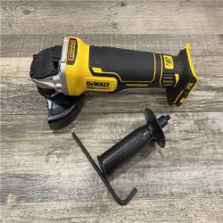 AS-IS DEWALT 20V MAX XR Cordless Brushless 4.5 in. Paddle Switch Small Angle Grinder with Kickback Brake (Tool Only)