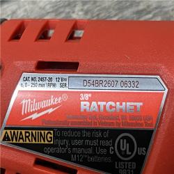 AS-IS Milwaukee 12V Lithium-Ion Cordless 3/8 in. Ratchet (Tool-Only)