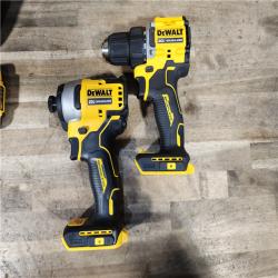 HOUSTON LOCATION - AS-IS Dewalt DCK225D2 20V MAX ATOMIC Brushless Compact Lithium-Ion 1/2 in. Cordless Drill Driver and 1/4 in. Impact Driver Combo Kit with 2 Batteries 2 Ah