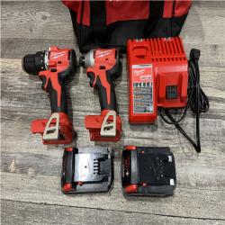 AS-IS Milwaukee 18-Volt Lithium-Ion Brushless Cordless Compact Hammer Drill/Impact Combo Kit