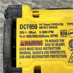 AS-IS DEWALT ATOMIC 20V MAX Lithium-Ion Cordless 1/4 in. Brushless Impact Driver Kit