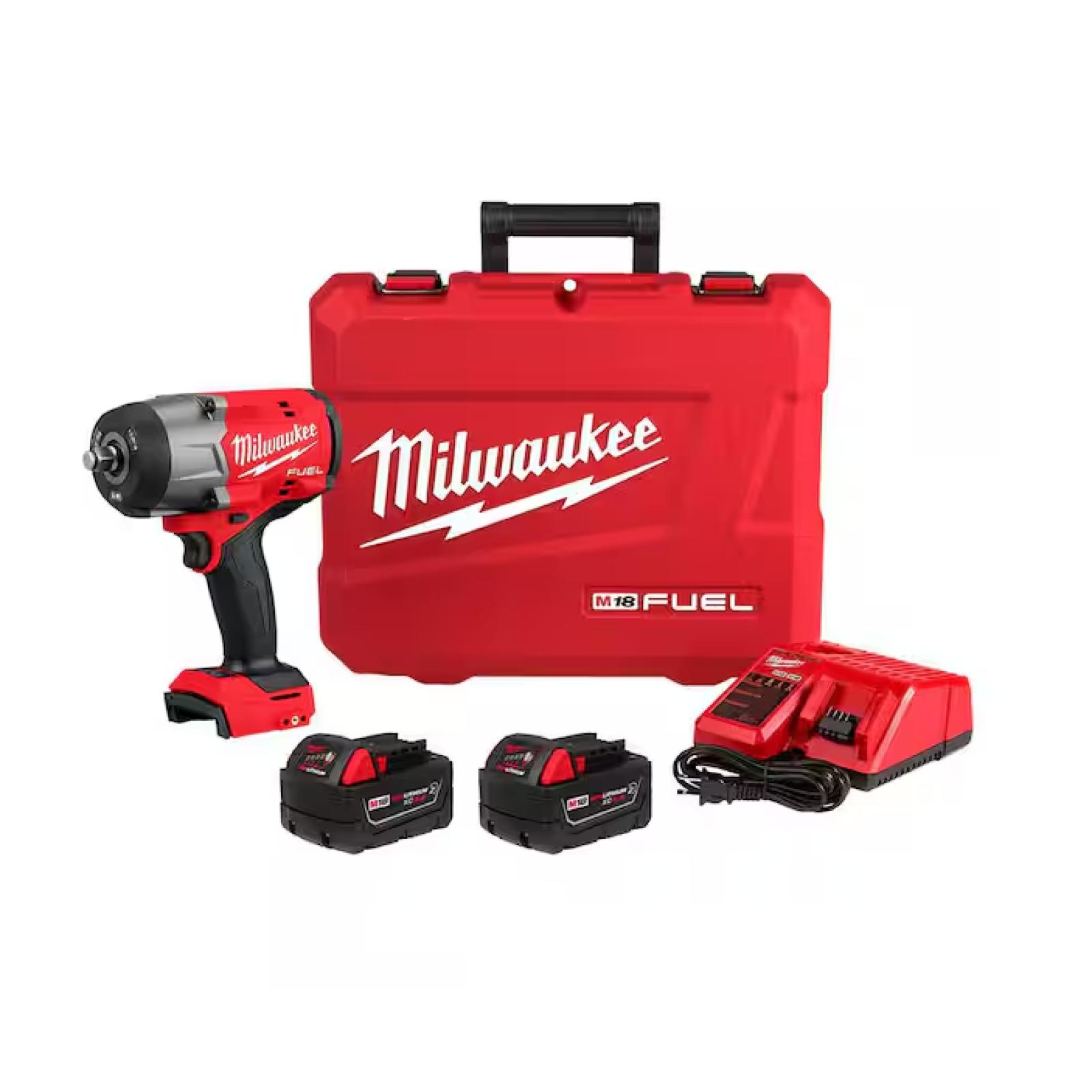 NEW! - Milwaukee M18 FUEL 18V Lithium-Ion Brushless Cordless High-Torque 1/2 in. Impact Wrench w/Friction Ring Kit