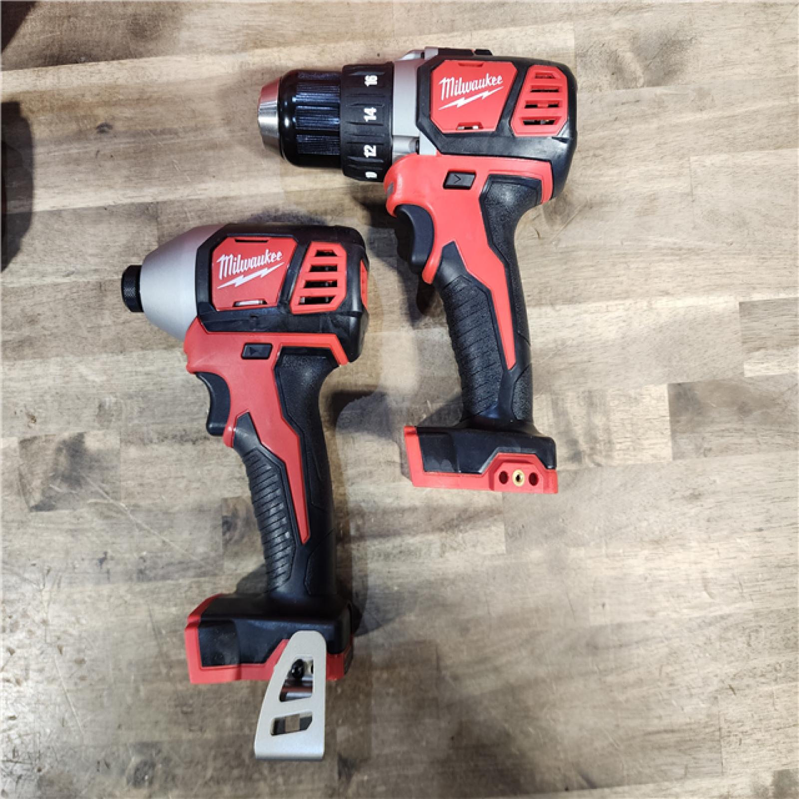 HOUSTON LOCATION - AS-IS Milwaukee 18V Cordless Brushed 2 Tool Drill/Driver and Impact Driver Kit
